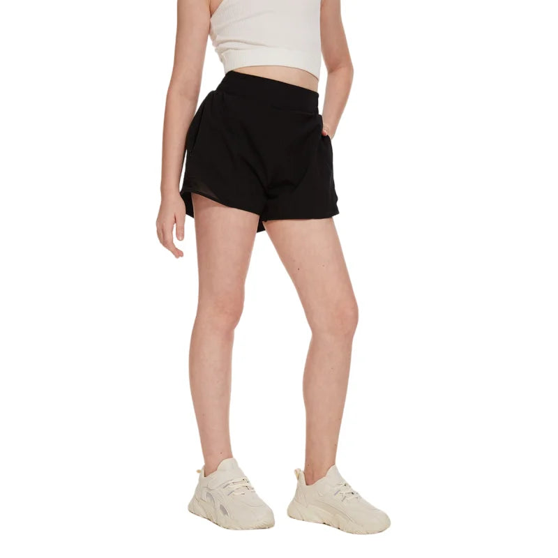 Children Shorts Light Weight Sports Shorts For Girls Breath Candy Color Baby Short Pants Kids Teen Girl Running Clothes Summer