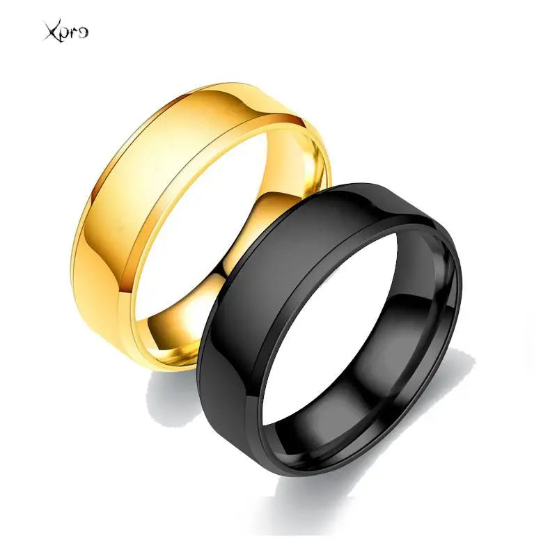 Fashion Jewelry Ring Men Stainless Steel Black Rings For Women