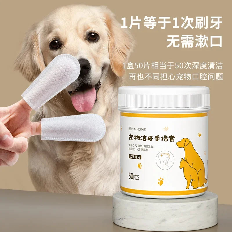 Pet Cleaning Finger Cots, Teeth , Dog Brushing, Tooth  Wipes