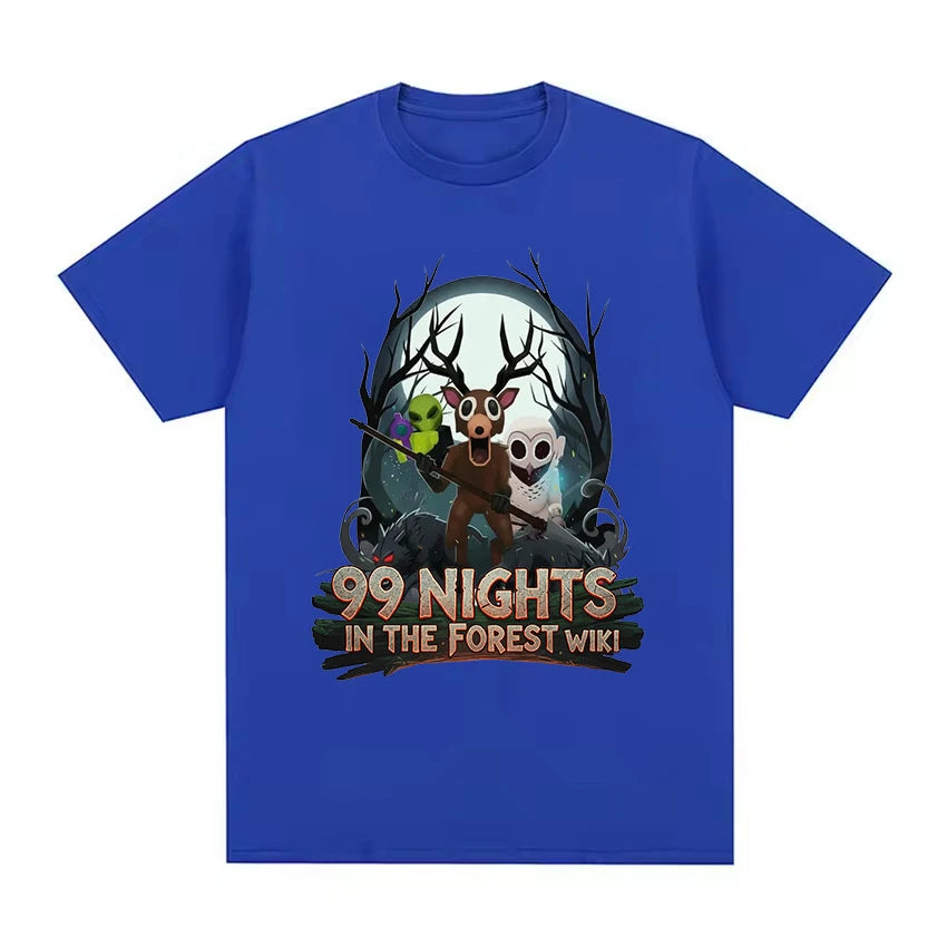 Game 99 Nights in The Forest Kids T-shirt for Boy Girl Cartoon Print Short Sleeve Tops Casual Breathable Tee Children's Clothing