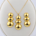 Dubai Jewelry Set for Women 18K Gold Plated Earrings and Necklace Set for Wedding Brides