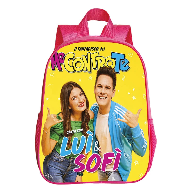 Kids Pink Backpack Me Contro Te Print Kindergarten Bag School Bags for Preschool Girls Cute Bookbag Toddler Softback Book Bags