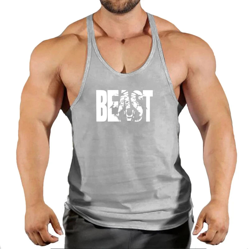 Men's Vest Sportswear Singlet Brand Vests Bodybuilding and Fitness Stringer Singlets Undershirt Man Clothing Muscular Shirt Gyms