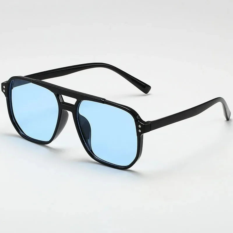Vintage Men Women Big Sunglasses Men Square Shades Unisex Sun Glasses Black Lense Male Female Sunglasses UV400 Glasses