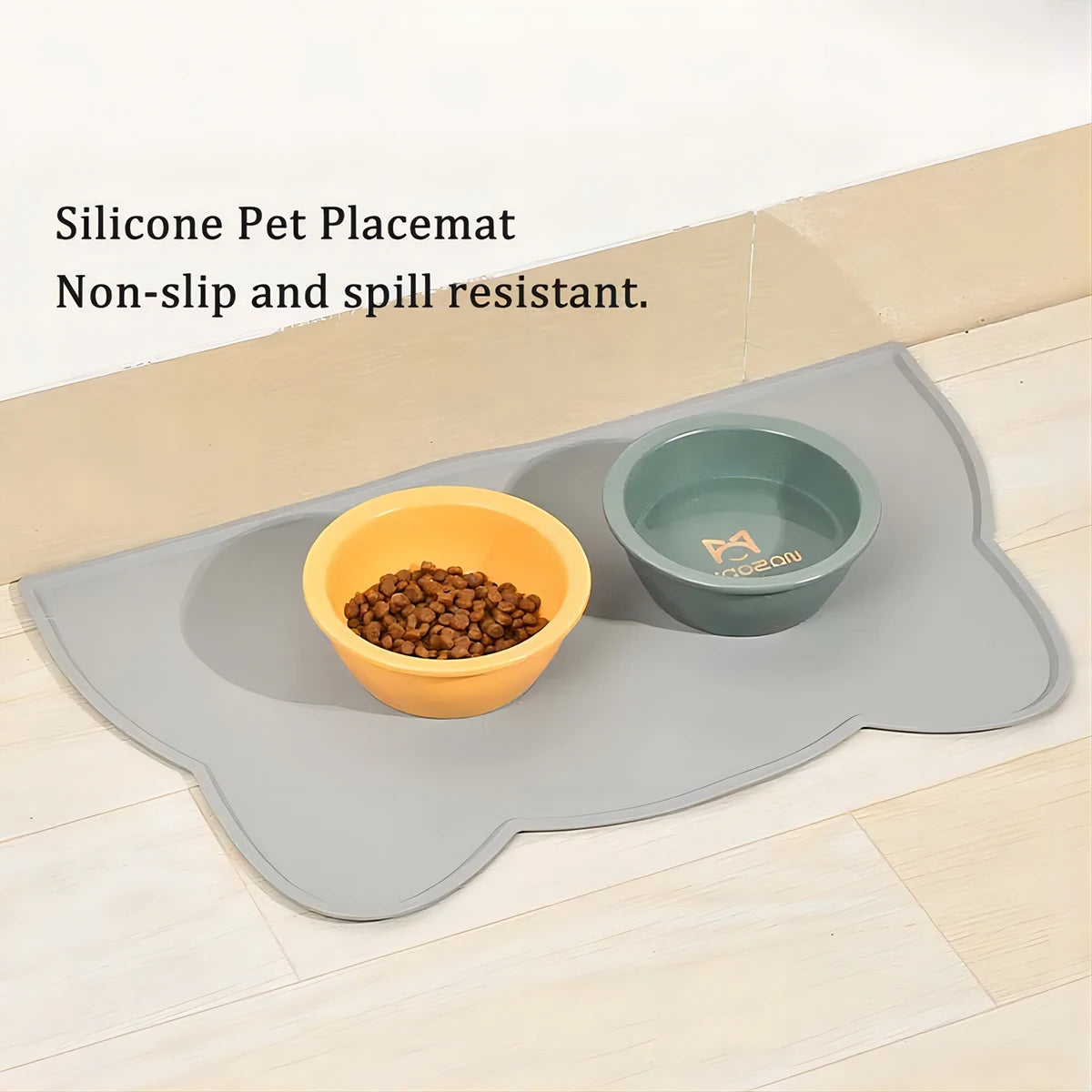Pet Food Feeding Pad Silicone Pet Feeding Dog Cat Bowl Food Mat Non-Stick Waterproof  Puppy Feeder Tray Water Cushion