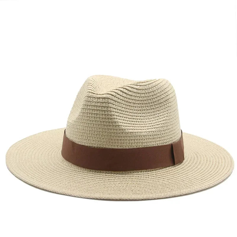 Hats for Women Bucket Sun Hats Ribbon Band Men Hat Straw Summer Panama Formal Outdoor Party Picnic Bucket Hat Sombreros De Mujer