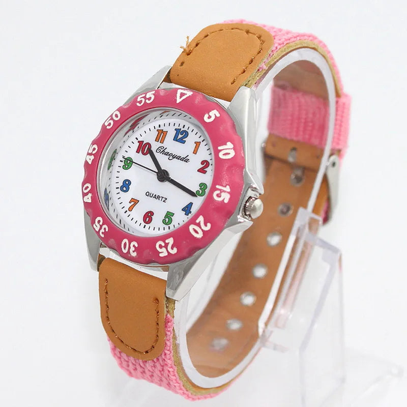Kids Watches Cute Cartoon Nylon Children Toddler Wrist Watches Time Teacher Gifts for 3-10 Ages Girls Boys Little Child