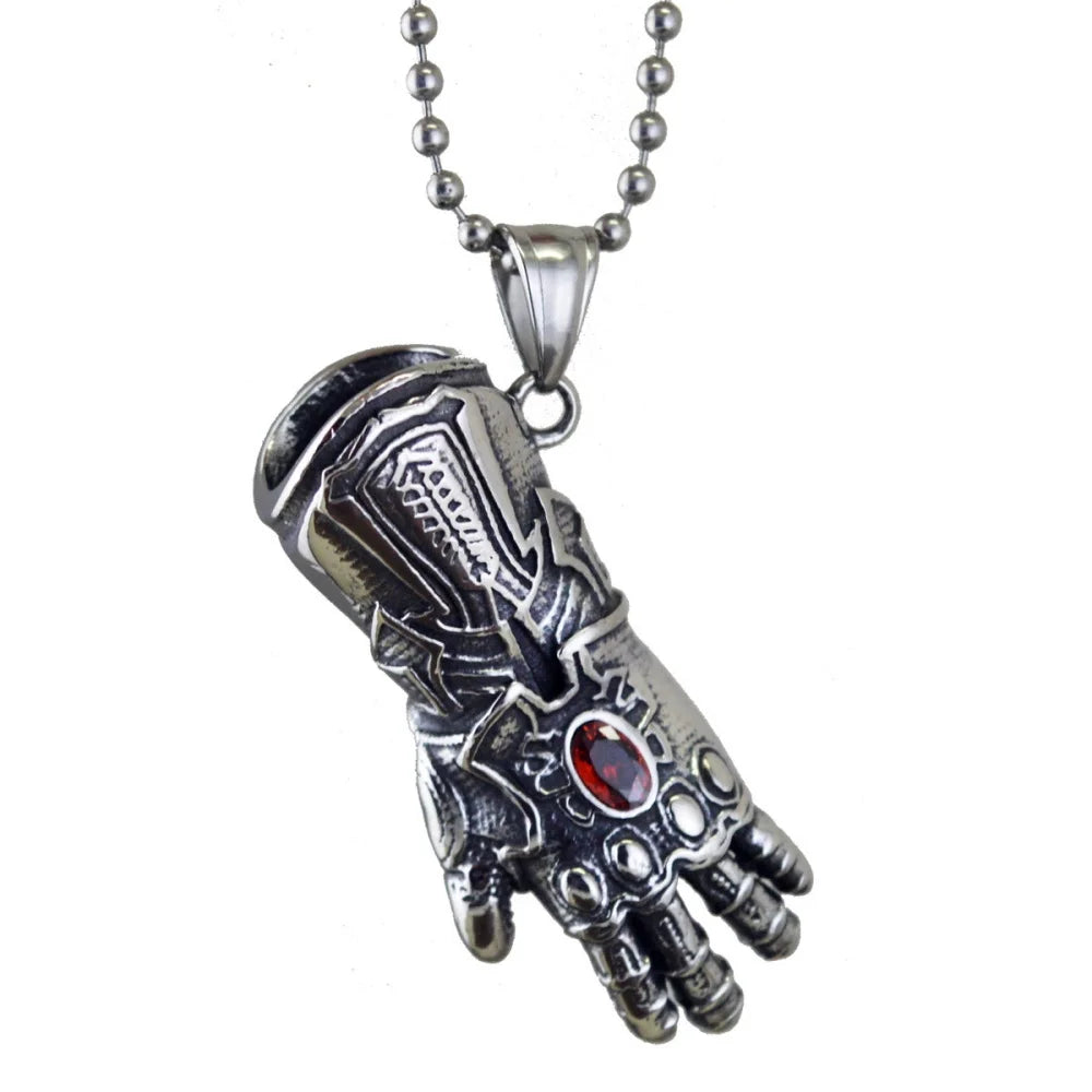 European and American male-led glove necklace street party gift Valentine's day pendant jewelry trend