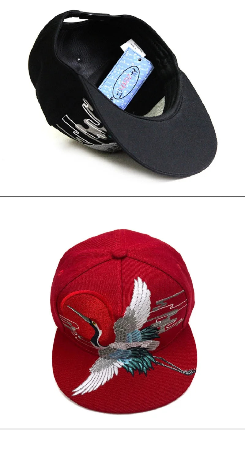 Men Baseball Cap Flat Hats  Embroidery Flat Top Hat Men Women Outdoor Leisure Hip Hop High Street Big Head Plus Size