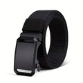 Men's Belt Automatic Metal Buckle Webbing Outdoor Work Tactical Belt Toothless Automatic Buckle Casual Sports Canvas Belts