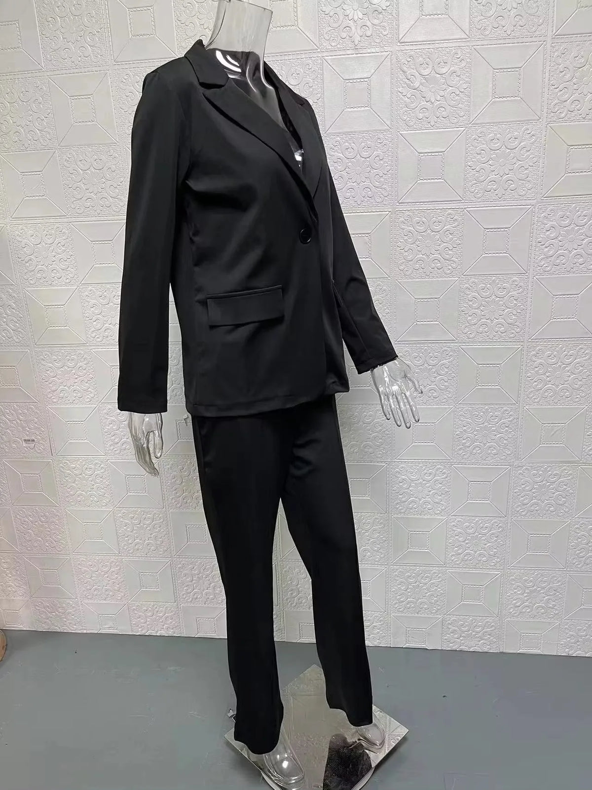 European and American Fashion Lapel Slim Fit Cardigan Temperament Suit
