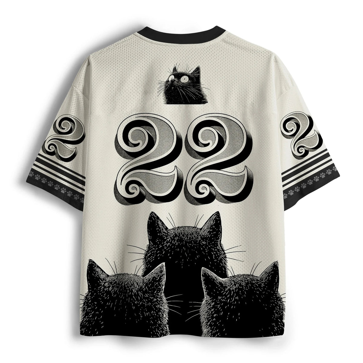 Ridiculous Kitten Men's T-shirt V-neck Retro 3D Printed Pattern Loose Short Sleeve Street Punk Quick Drying Women's T-shirt