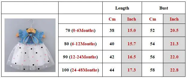 Baby Girls Dresses Summer 1-4Years Kids Tulle Dress Ruffles Sleeve Denim Cotton Mesh Toddler Children Clothing Casual Wear A458