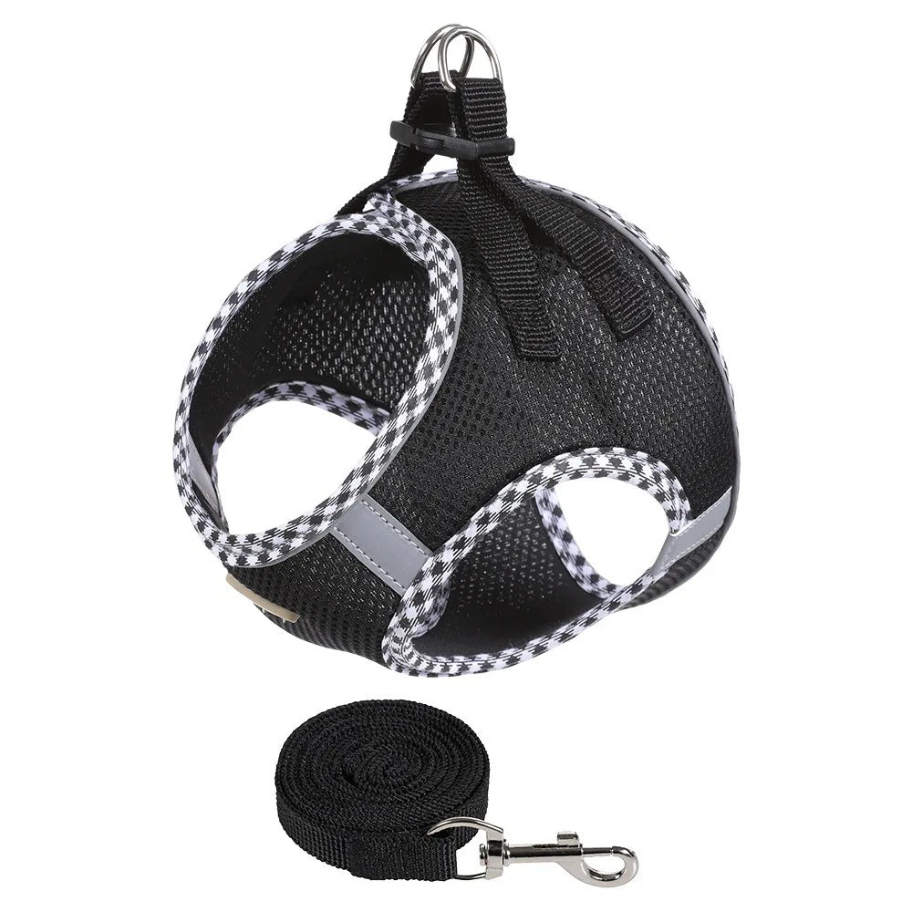 Pet Supplies Reflective Dog Harness Leash Adjustable Anti Escape Puppy Cat Harness Breathable No Pull Pet Harness Cat