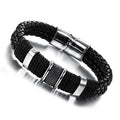 New Leather woven metal bracelets for men and women personality handmade jewelry fashion accessories men's jewelry gifts