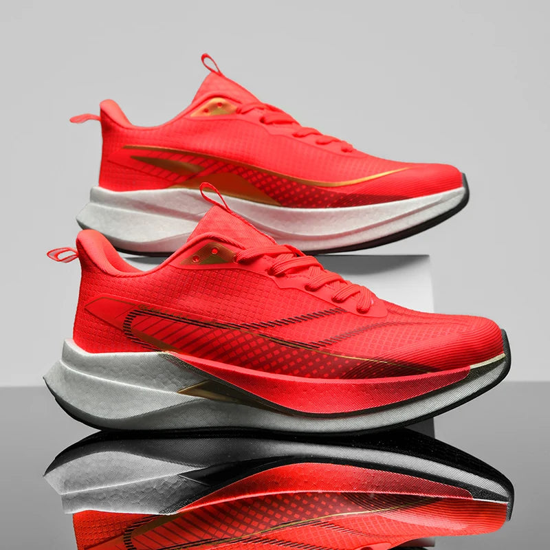 Men's Sports Shoes Full Palm Carbon Plate Road Running Shoes Men's and Women Marathon Shock-absorbing Athletics Training Shoes