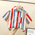 Fashion Colorful Boys Shirts Toddler Kids Tops Teenager Summer Outfits Children's Clothes