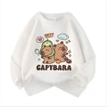 90s Y2k Unisex Crew Neck Kid Hoodie Capybara Hoodies Manga Kids Children's Sweatshirt Cute Capibara Hoody for Boys Girls