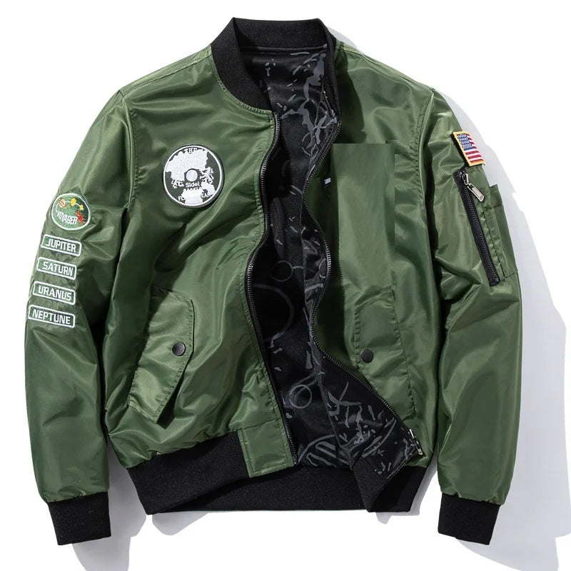 Men's Jacket Fashion Street Wear Flying Jacket Men's Sports Jacket Coat Autumn And Winter Loose Printing Jacket Brand Clothing