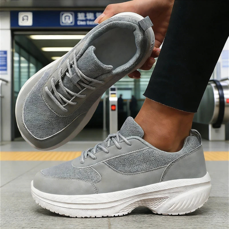 Women's Sports Sneakers Wide Toe Casual Breathable Mesh Platform Sole Comfortable Walking Running Sneakers Trend Ladies Footwear