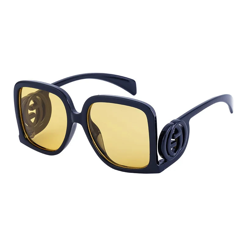 New Sunglasses for Women Retro Fashion Sun Glasses Polygonal Splicing Color Blocked Eyeglass Luxury Design Uv400