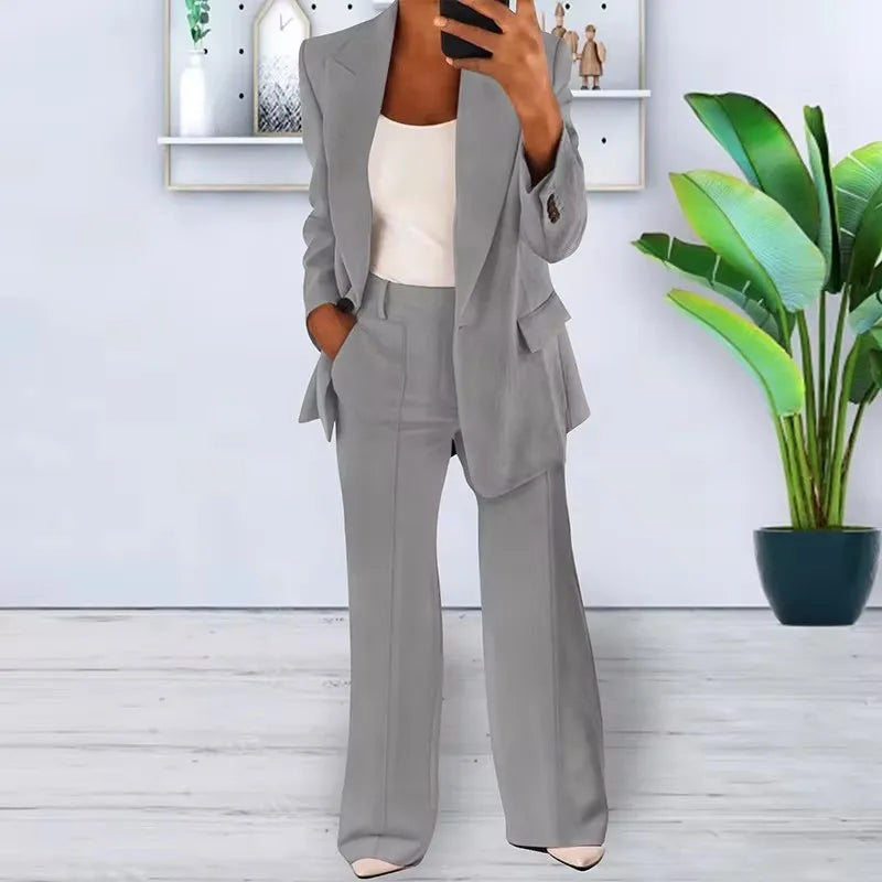 European and American Fashion Lapel Slim Fit Cardigan Temperament Suit