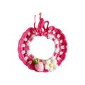Pet Accessories Adjustable Flower Pet Scarf Bib Sweet Handmade Cat Strawberry Collar Decorative Cozy Cat Woven Bib Photo Shoots