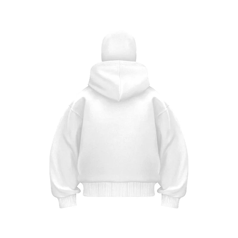 Balaclava Men Zip Hoodie Winter Warm Casual Sweatshirt Y2K with Hooded Face Mask Zipper Design Sports Jacket Outdoor Activities