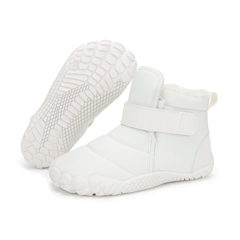 Kids New Wide Toe Barefoot Snow Boots Boys Girls Winter Minimalist Waterproof Sneakers Girls Boys Non-Slip Warm Snow Boots