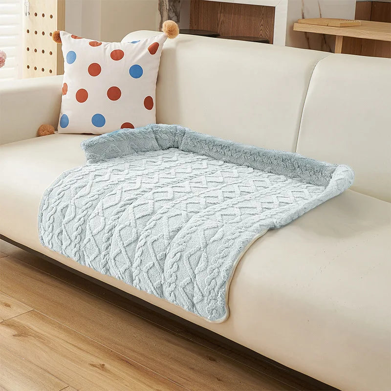 Thickened Pet Sofa Cushion Anti-Scratch Non-Slip Dog And Cat Sleeping Nest Kennel Pad Cozy Pet Bed for Cats And Dogs