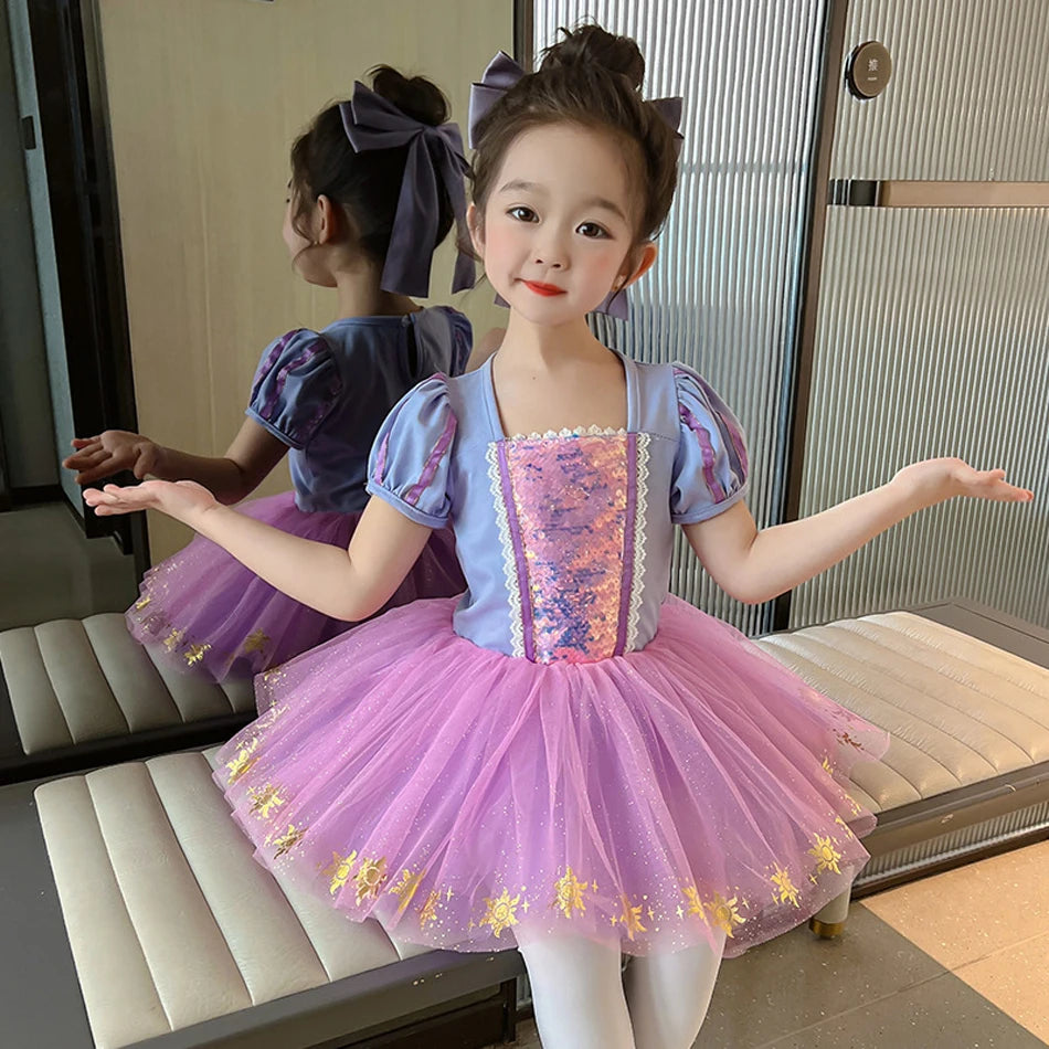 Kids Ballet Dress Children Cosplay Princess Dresses Girls Tulle Clothes Halloween Carnival Party Performance Dance Tutu Skirts