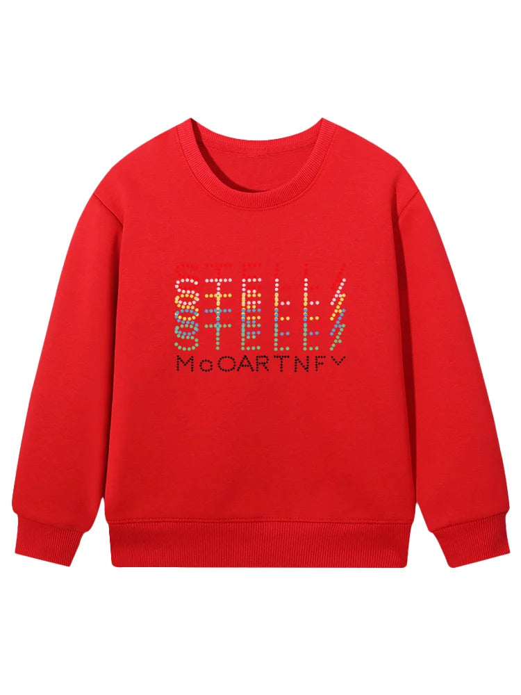 cute Boys sweatshirt Children winter clothing 2026 New cotton fun print long sleeves Kids pullover Cartoon letter Hoodie sweater
