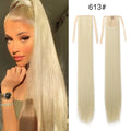Women's Synthetic Wig (18inch-34inch) Long Straight Hair with a Ponytail Wrap and Clip Style Hair Accessory