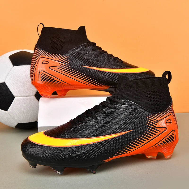 New Men Football Boots Kids Cleats Grass Soccer Shoes Futsal Indoor Ankle Match Training TF/FG Hot-selling Sport High-quality