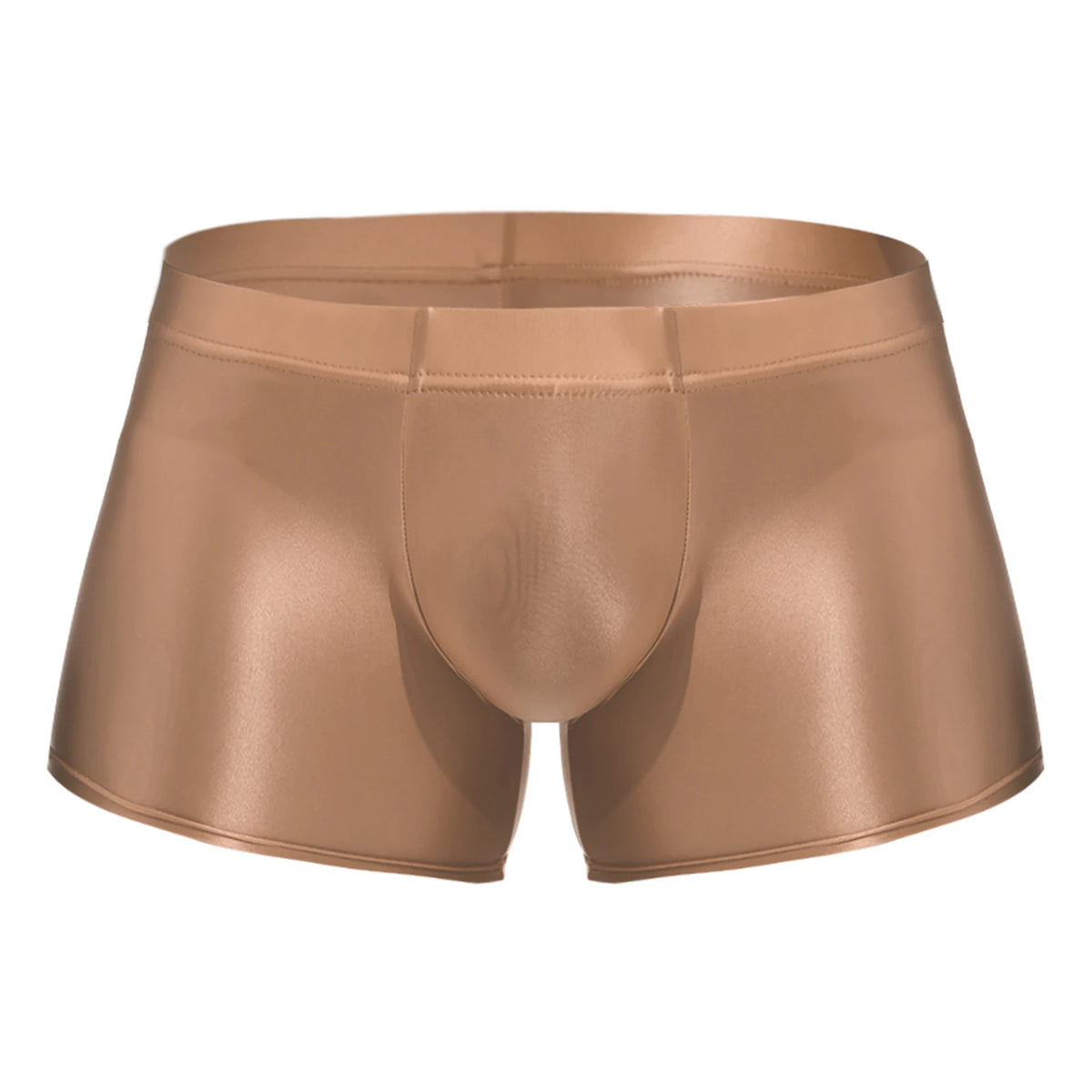 Swimwear for Men Low Rise Glossy Trunks Solid Color Boxers Shorts Homme Bathing Bottom Underpants Male Swimming Briefs Underwear