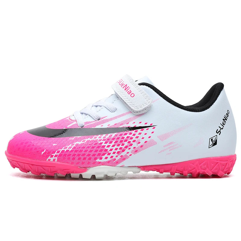Soccer Turf Shoes Boys Football Boots Fashion Cheap Kids Soccer Cleats Non Slip Indoor Futsal Sneakers Youth Training Chuteira