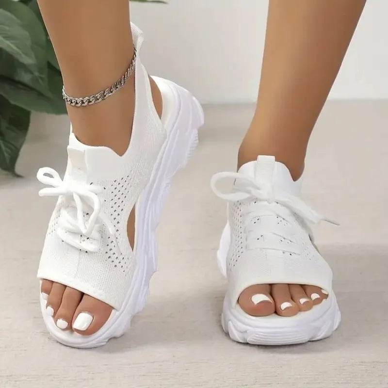 Women Sandals 2026 Summer New Fashion Comfortable Platform Sandals Peep Toe Design Versatile Casual Slingback Female Shoes