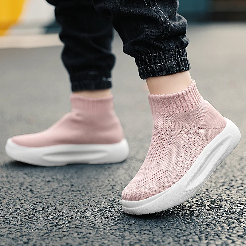 2025 Kids Fashion Sneakers For Boys Girls Tennis Shoes Breathable Sports Running Shoes Children Casual knitting Running Shoes