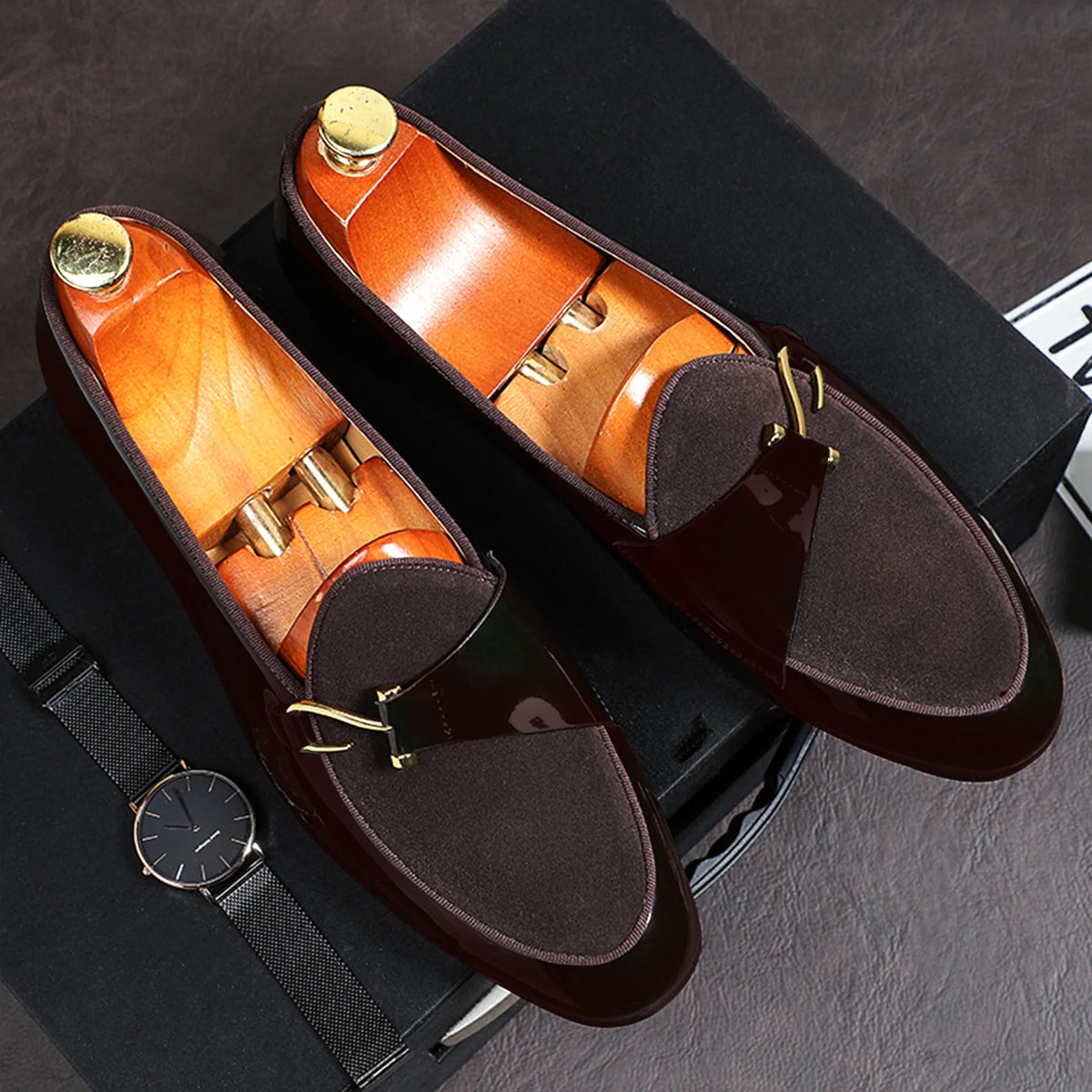 Men's Casual Business Loafers High Quality Luxury Leather Shoes for Men Fashion Elegant Slip on Dress Shoes Outdoor Drive Shoes