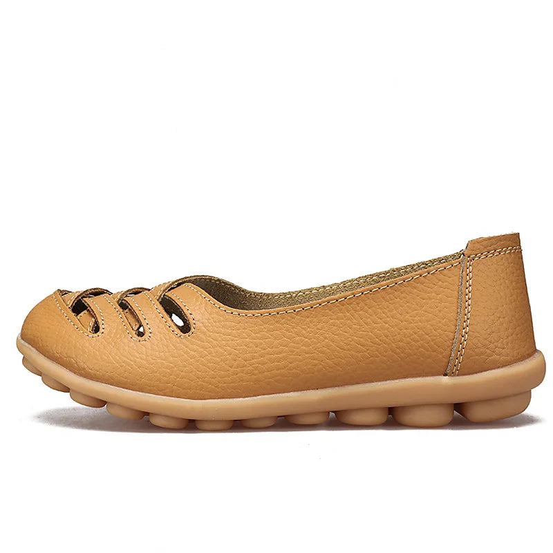Loafers For Women 2021 Hollow Out New Moccasins Women'S Ballet Flats Pu Leather Female Shoes Woman Loafers Tenis Feminino
