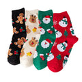 4 Pairs/Lot Children Girls Socks Christmas Socks For Kids Cotton 3-14 Years Comfortable Toddler Leg Warmers Boys Long Socks