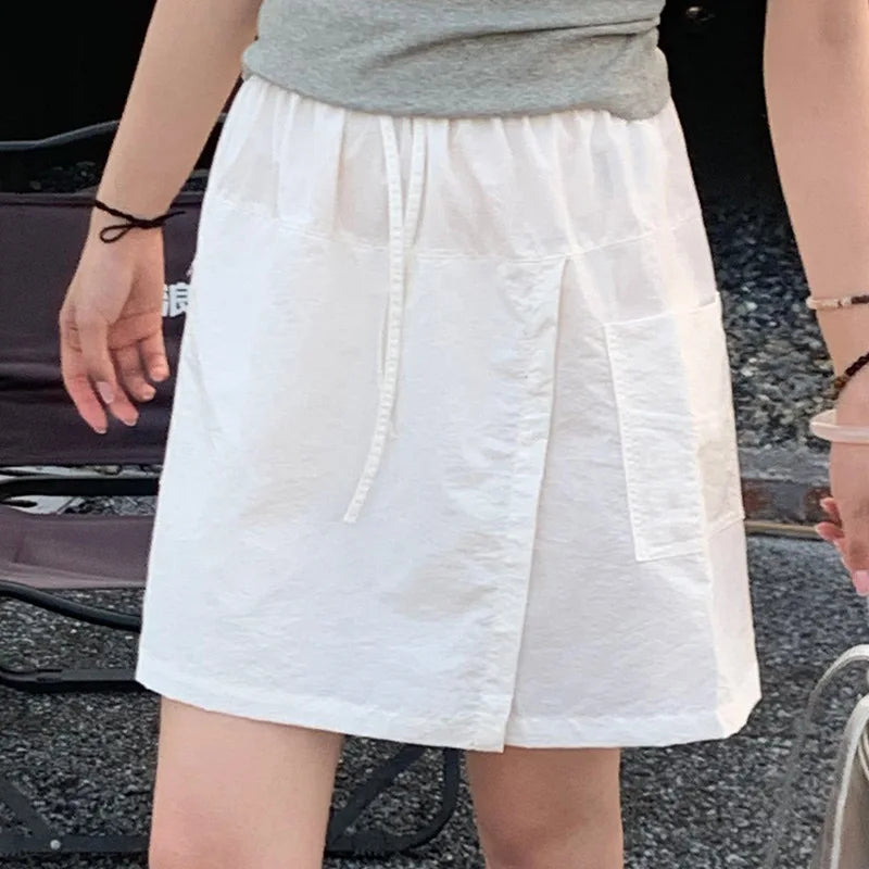 Sports Shorts Women's 2026 Summer New Lightweight High Waisted Workwear Skirt Pants Fashion