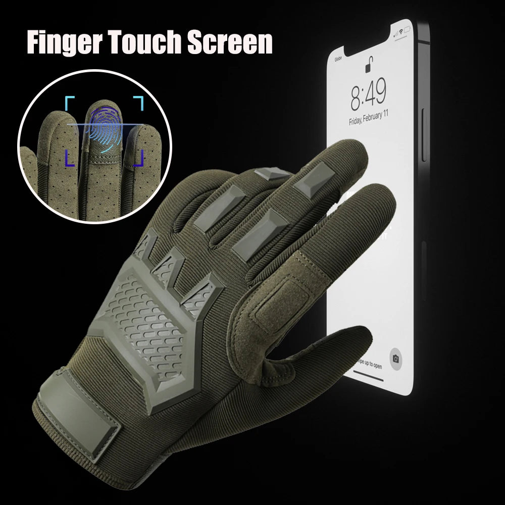 Men's Outdoor Full Finger Gloves Unisex Touchscreen Cycling Gloves MTB Motorcycle Gloves Men Camping Hunting Gloves