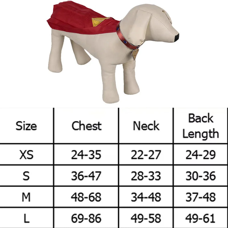 Clothes Clark Cosplay Kent Pet Dog Costume Fantasia Puppy Red Cloak Cape Halloween Carnival Party Disguise Clothing Suit
