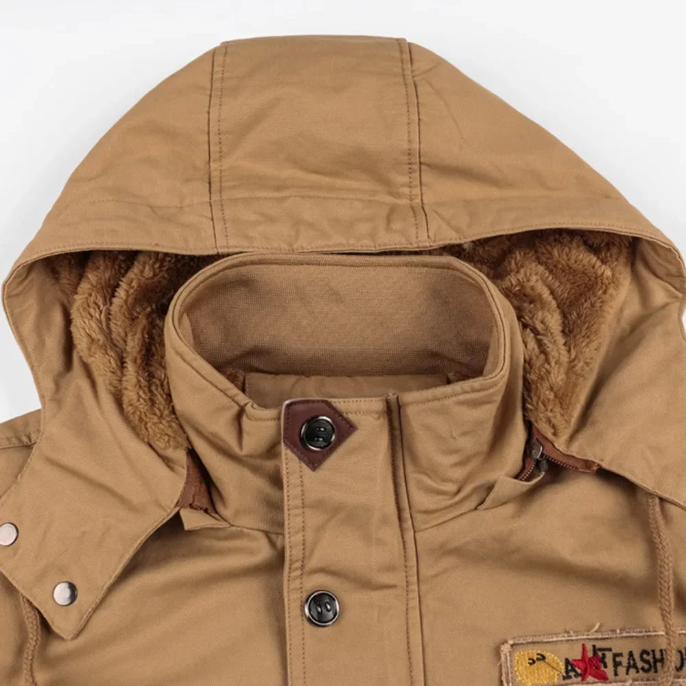 Men's Autumn and Winter Thick Jacket Men's Casual Warm and Cold Resistant Loose Full Zipper Cardigan Jacket Men's Jacket