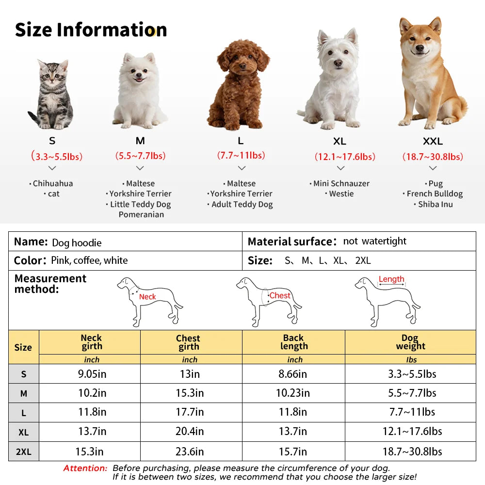 Fashionable Winter Pet Dog Clothes Dogs Coat Jacket  Perro French Bulldog Clothing Cute Dog Hoodie For Dogs Pets Clothing Pug