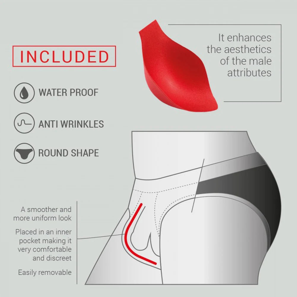 Men Sexy Swimwear Push Up Pad Swim Briefs Swimsuit Bathing Suit Pouch Bulge Sponge Cup Hombre Beach Surf Wear Pads