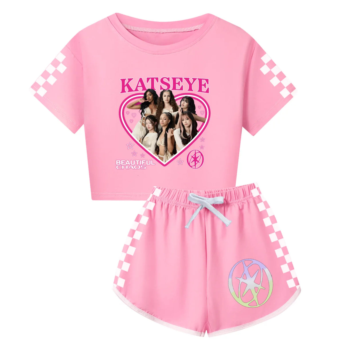Summer Fall Girls Boys Pajama Sets KPop Girls Group KATSEYE Pyjamas Children Cotton Sleepwear Baby Underwear Set Kids Clothes