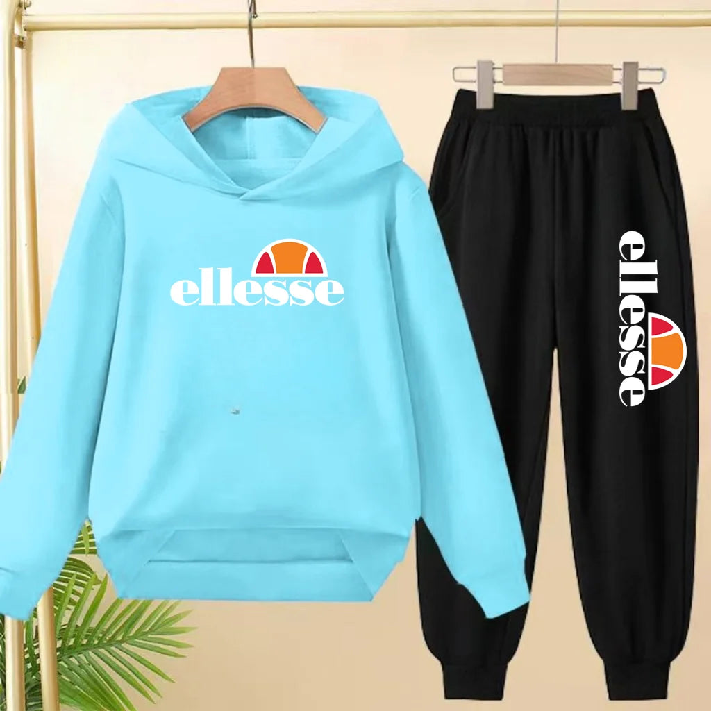 Kids Classic Fashion Top Letters Clothes Hoodie Girls Boy3-12Yrs Casual Sweatshirts+Pants Two-Piece Set Charming Coat Sports Set