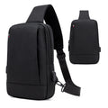 Men Bag Fashion New Solid Color Men Chest Bag Outdoor Casual Fashion One Shoulder Crossbody Bag Nylon USB Charging Shoulder Bags